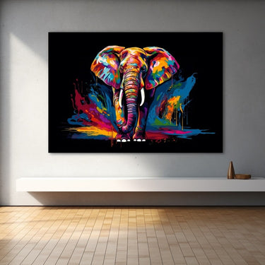 Multicolor Elephant Painting
